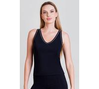 Enorsia Back Cross Active Vest In Charcoal Charcoal