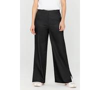 Enorsia Basic Comfort-Fit Wide-Leg Trousers In Black Black