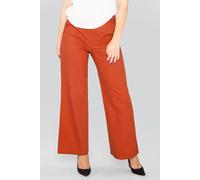 Enorsia Basic Comfort-Fit Wide-Leg Trousers In Orange Orange