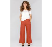 Enorsia Basic Comfort-Fit Wide-Leg Trousers In Orange Orange