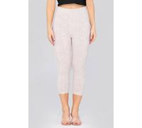 Enorsia Bee Printed Cropped Leggings In Cream Cream