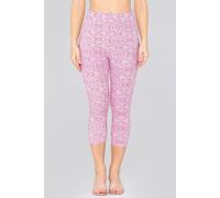 Enorsia Bee Printed Cropped Leggings In Pink Pink