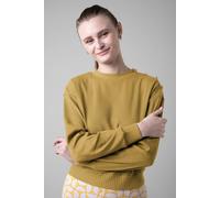 ENORSIA Button Shoulder Crewneck Sweatshirt - 8 - Yellow - 90% Cotton, 10% Elastane