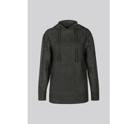 ENORSIA Charcoal Oversized Knitted Hooded Tunic - L - CHARCOAL GREY - 73% Acrylic, 25% Polyester, 2% Spandex