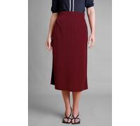 Enorsia Classic Flare Jersey Skirt In Red Red