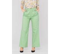 Enorsia Classic Palazzo Trousers In Green Green