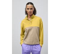 ENORSIA Colour Block LS High Neck Sweatshirt - 18 - Yellow - 77% Cotton 23% Polyester