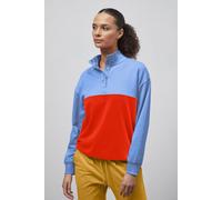 Enorsia Colour Block Ls High Neck Sweatshirt In Blue Blue