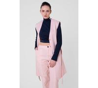 Enorsia Coloured Denim Sleeveless Jacket In Pink Pink