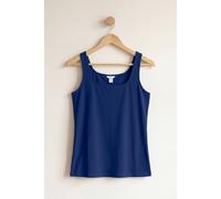 Enorsia Combed Cotton Square Neck Vest 2 Pcs Pack In Navy Navy