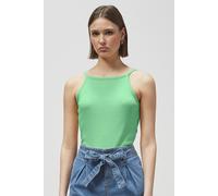 Enorsia Core Square Neck Ribbed Crop Vest In Green Green