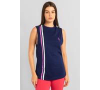 Enorsia Cotton Sleeveless Top In Navy Navy