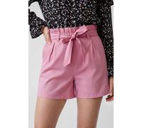 Enorsia Cotton Stretch Comfort Fit Paperbag Shorts In Pink Pink