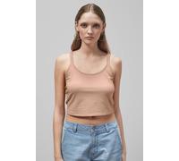 Enorsia Cotton Stretch Cross Back Crop Cami Tops In Brown Brown