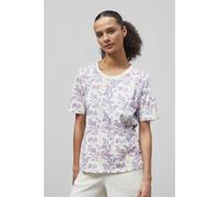 Enorsia Crayon Leaf Combed Cotton Relax Fit T-Shirt In White White