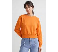 Enorsia Crop Top Sweatshirt In Orange Orange
