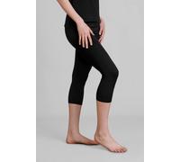 Enorsia Cropped High-Waisted 3/4 Length Everyday Leggings 3 Pcs Pack In Black Black