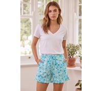 Enorsia Daisy Jersey Shorts In Blue Blue