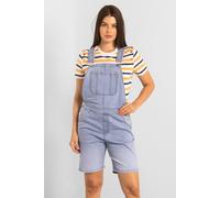 Enorsia Denim Short Dungaree In Light Blue Light Blue