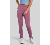 Enorsia Draw Cord Detailed Hem Slim Leggings In Purple Purple