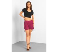 Enorsia Draw Cord Details Boxy Shorts In Red Red
