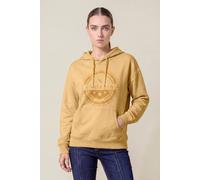 Enorsia Drop Shoulder Printed Hoodie In Cream Cream