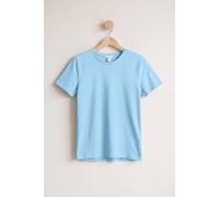 Enorsia Essential Combed Cotton Short Sleeve Crew Neck T-Shirts In Light Blue Light Blue