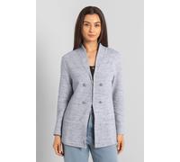 Enorsia Fitted Tailored Jersey Blazer In Grey Grey