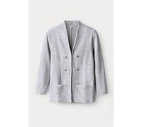 Enorsia Fitted Tailored Jersey Blazer In Grey Grey