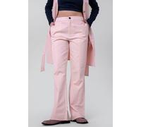 Enorsia Front Seam Chino Trouser In Cream Cream