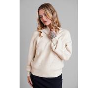 Enorsia Funnel Neck Jumper In Cream Cream