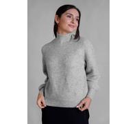 Enorsia Funnel Neck Jumper In Grey Grey