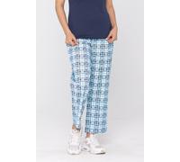 Enorsia Geometric Printed Jersey Pyjamas In Blue Blue