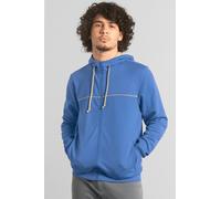 ENORSIA Heavy Jersey Zip Through Hoodie - L - Blue - 70% Cotton, 30% Polyester