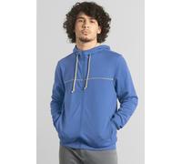 ENORSIA Heavy Jersey Zip Through Hoodie - M - Blue - 70% Cotton, 30% Polyester