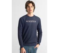 ENORSIA Heavy Pique Terry Crew Neck Sweatshirt - M - Navy - 85% Cotton, 15% Polyester