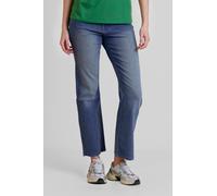 ENORSIA High Waist Raw Hem Flared Jeans - 16 - 80.3% Cotton, 18.7% Polyester, 1% Spandex - Light Blue