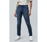 ENORSIA High Waist Regular Length Distressed Jeans - 12 - 80.3% Cotton, 18.7% Poly, 1% Spandex - Mid Blue