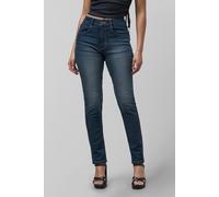 Enorsia High Waist Slim Fit Jeans In Mid Blue Mid Blue