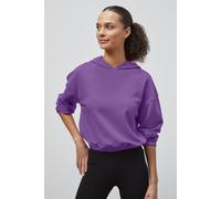 Enorsia Jersey Hoodie With Elastic Waistband In Purple Purple