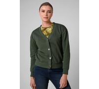 Enorsia Knitted Cardigan With Front Buttons Details In Green Green