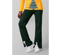 Enorsia Lace Insert Hem Christmas Trouser In Green Green