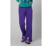 Enorsia Lace Insert Hem Christmas Trouser In Violet Violet