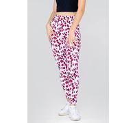 Enorsia Leopard Print Regular Length Leggings In Pink Pink