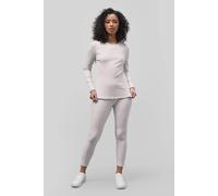 Enorsia Lettuce Hem L/s T-Shirt & Leggings Co-Order Sets In White White