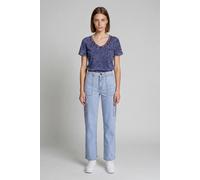 Enorsia Light Wash Cargo Jeans In Blue Blue