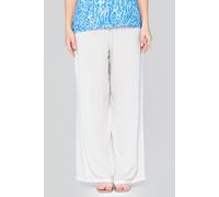 Enorsia Lightweight Crepe Viscose Wide-Leg Trousers In White White