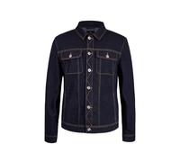 Enorsia Long Sleeve Raw Denim Jacket With Classic Collar, Patch Pockets And Long Buttoned Sleeves (Raw Wash, S)