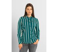 Enorsia Long Sleeve Striped Smart Shirt In Green Green