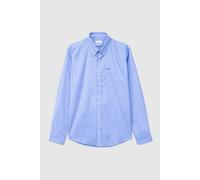 ENORSIA Men Button Down Collar Long Sleeve Shirt - L - Sky - 98% BCI Cotton 2% Spandex